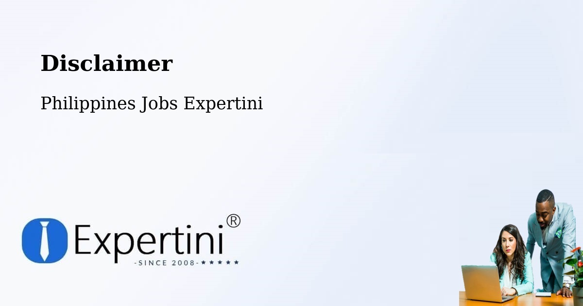 Disclaimer – Morong - Philippines Jobs Expertini